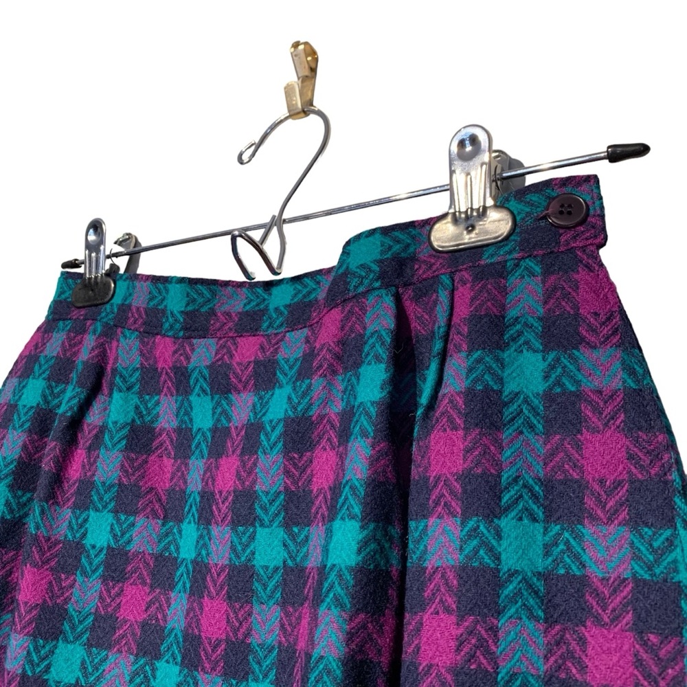 Pendleton | Vintage Virgin Wool Checked Midi Skir… - image 2